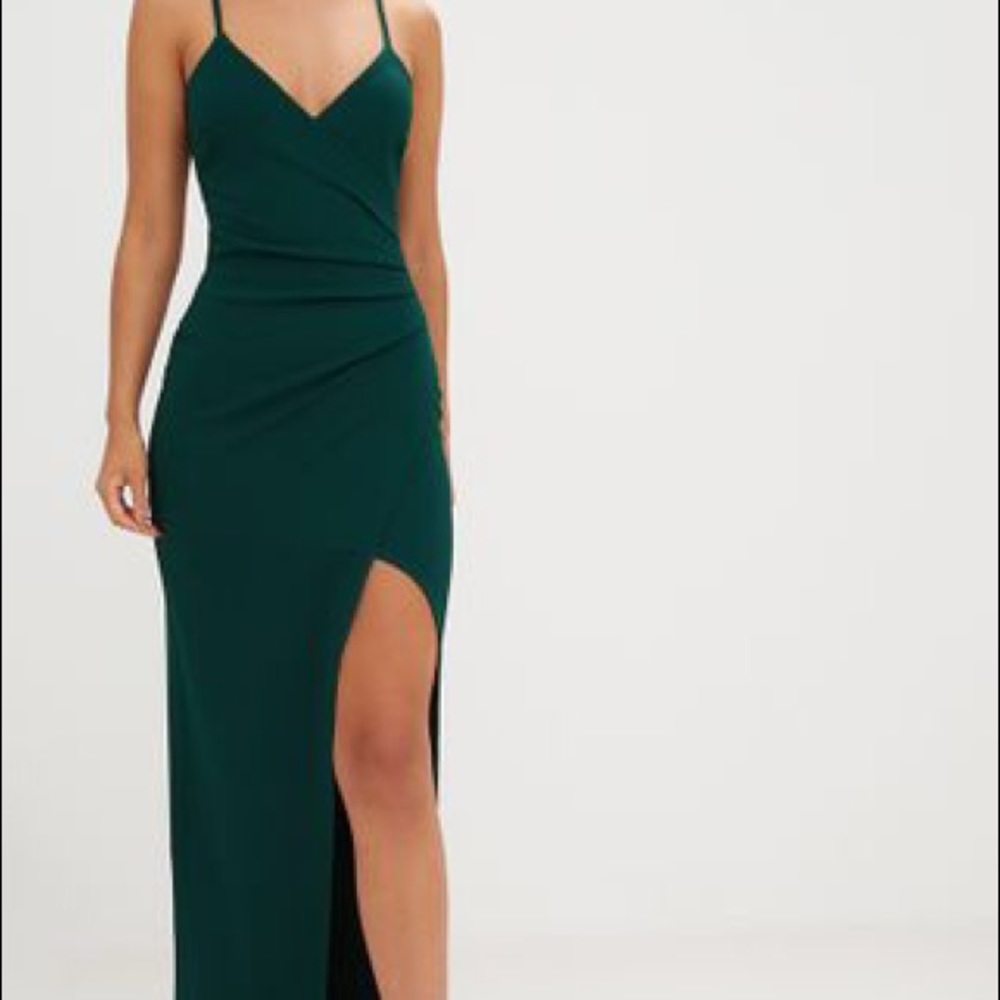 Green Wrap Maxi Dress